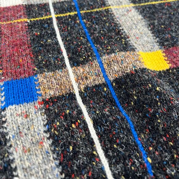 80s geometric speckled crewneck sweater 1980s vintage - Picture 2 of 5